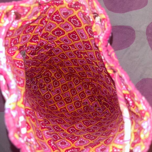 Vera Bradley Pink and yellow Paisley drawstring backpack - Picture 2 of 4